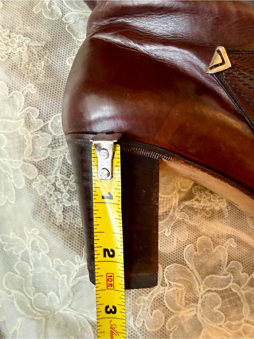 Vint Rare Ferragamo 7.5 Knee High Leather Riding Boots VINTAGE Saks 5th Collab - Picture 11 of 14